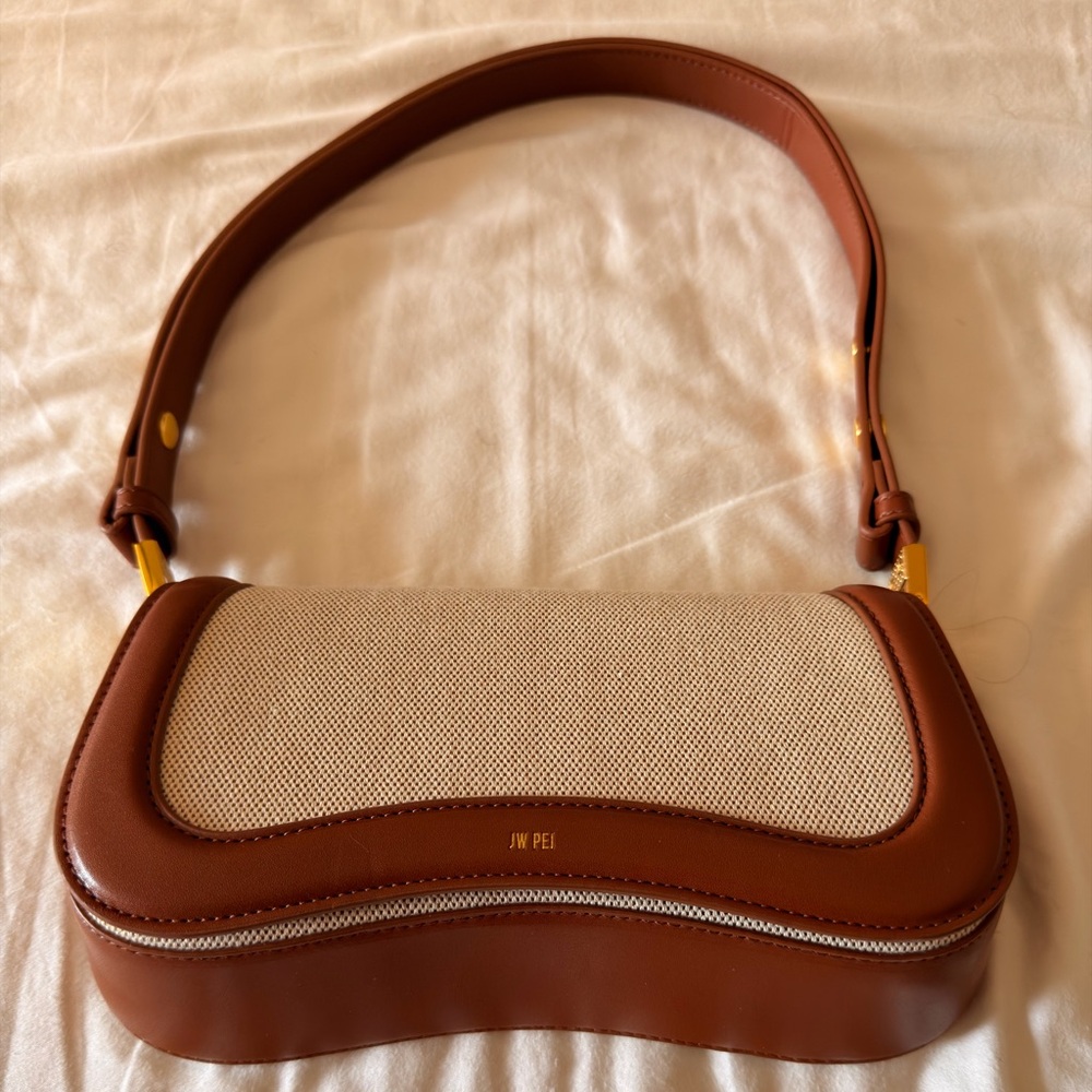 JW PEI Brown and Cream Women's Joy Shoulder Bag